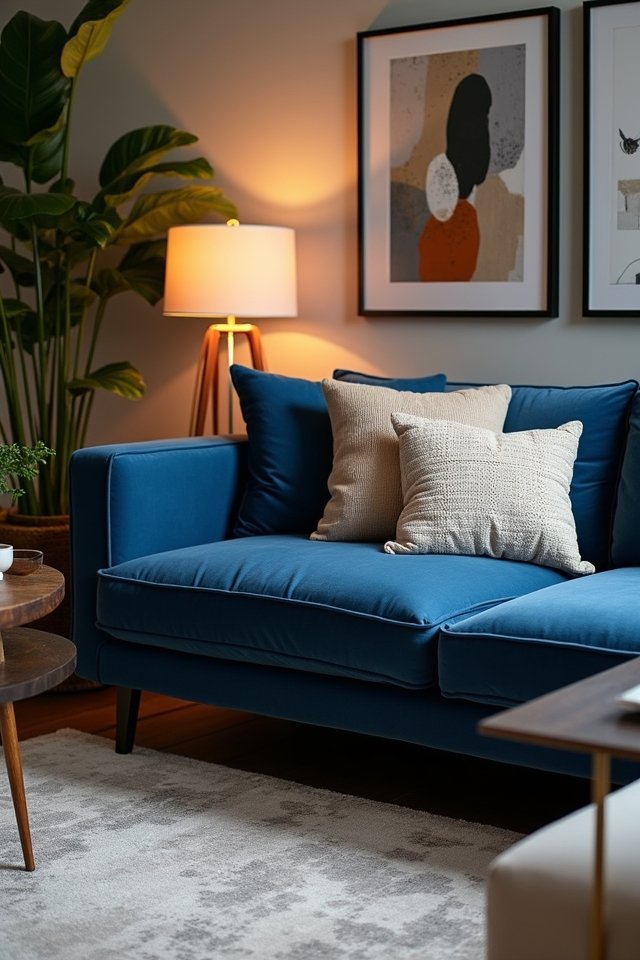 plush navy blue comfort