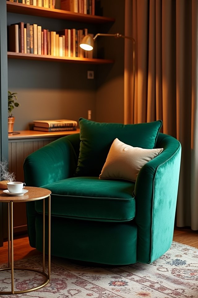 plush velvet luxury chair