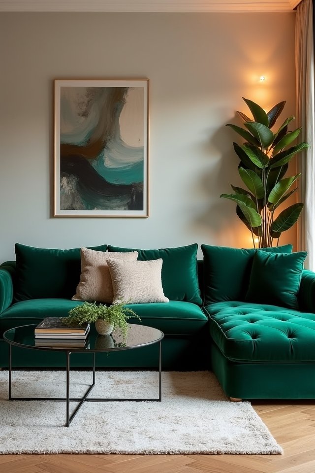 plush velvet sectional comfort