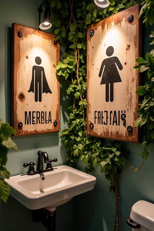 pop culture bathroom signs