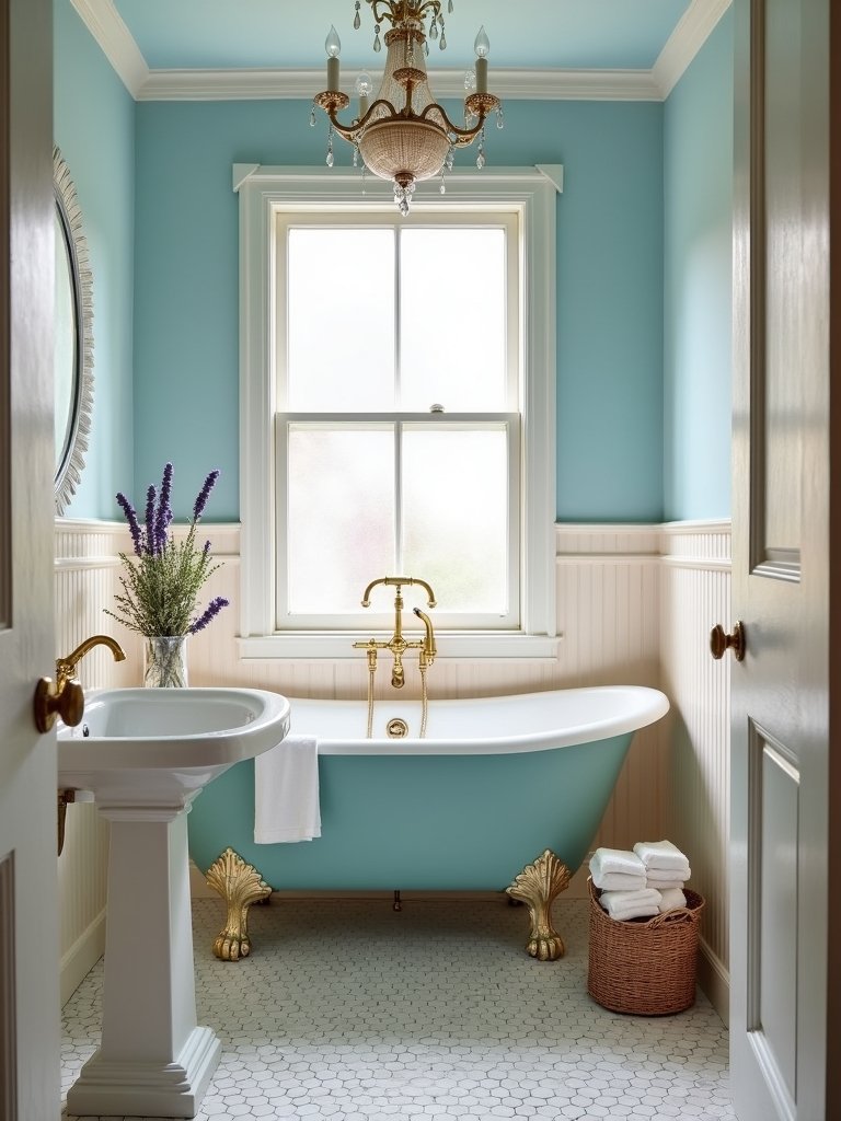 powder blue bathroom serenity