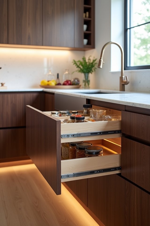 pull out drawers enhance organization