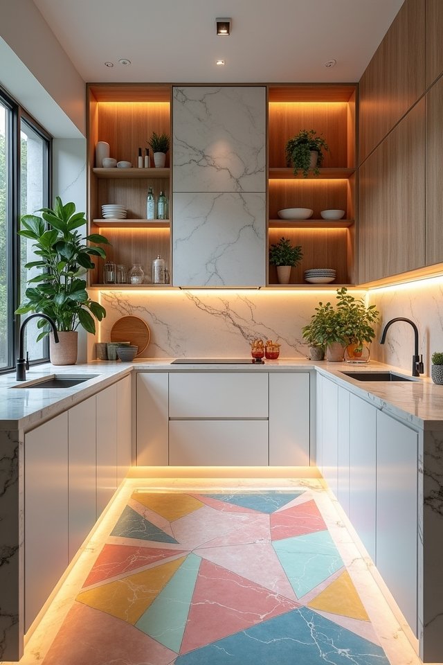 quirky marble tile patterns