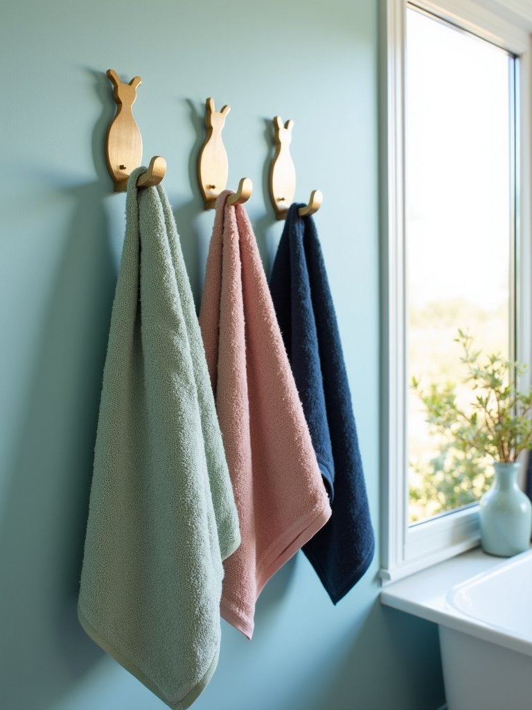 quirky towel hooks transformation