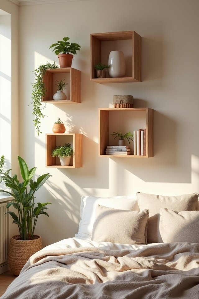quirky wall mounted cube shelves