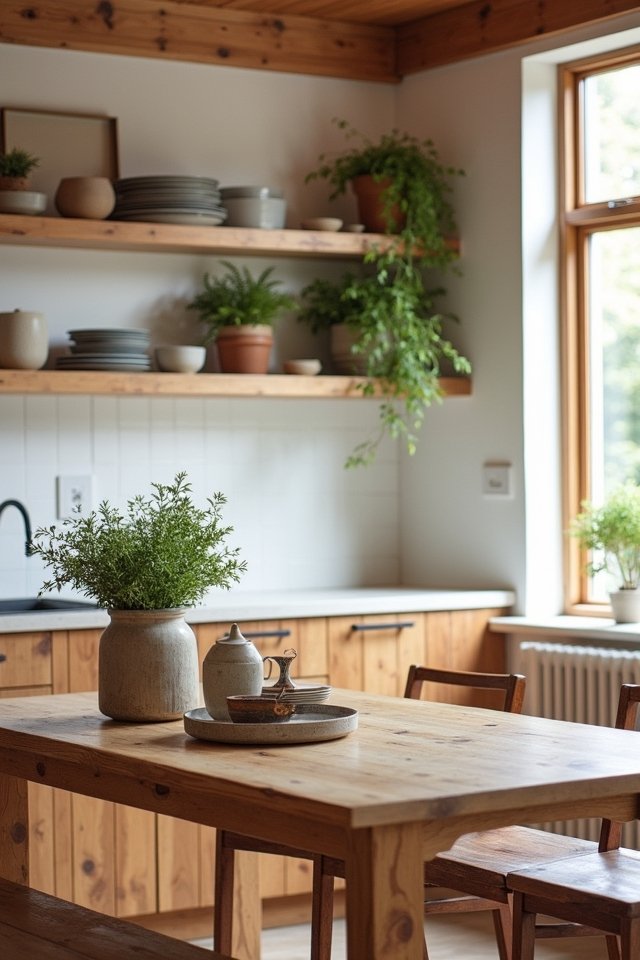 raw wood kitchen accents