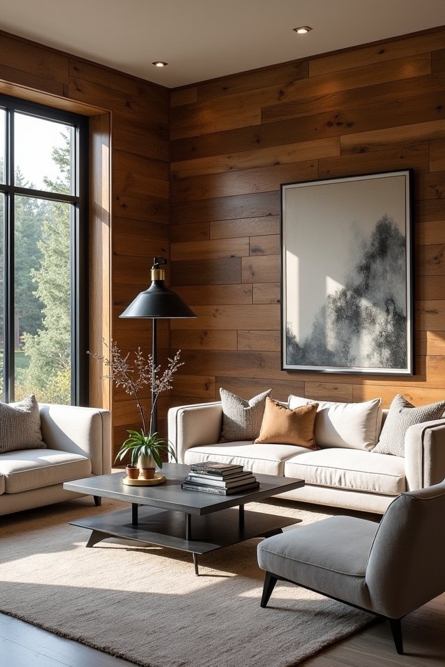 reclaimed wood adds warmth