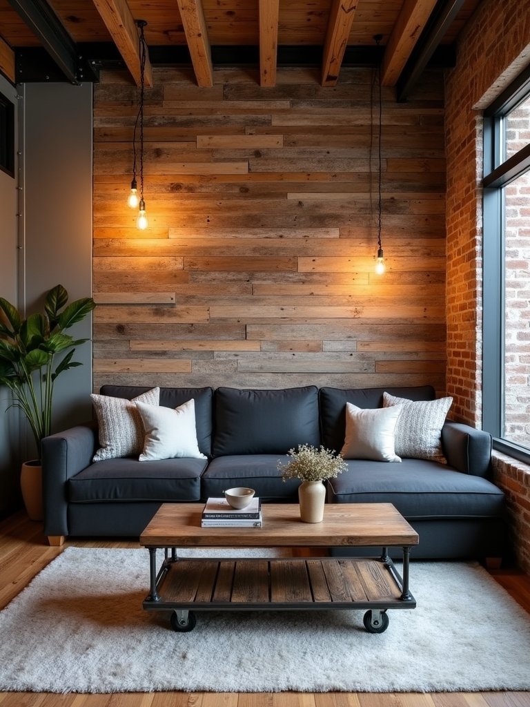 reclaimed wood adds warmth