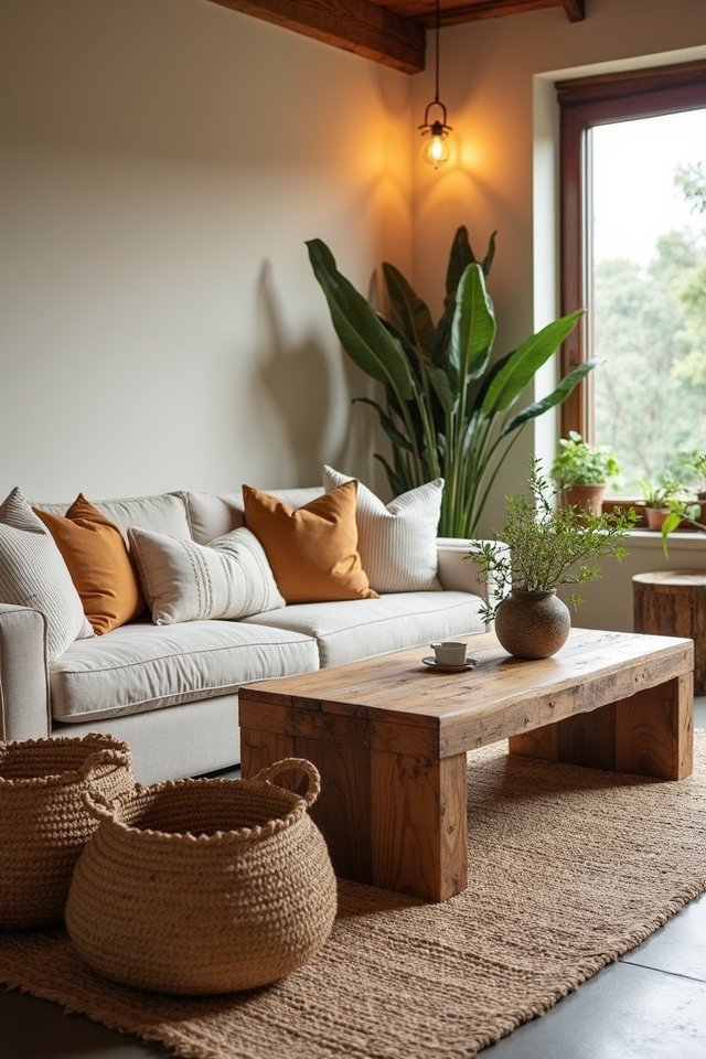 reclaimed wood cozy accents