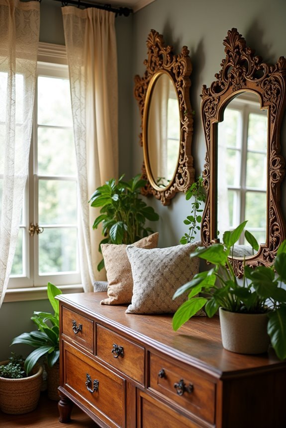 reflective antique mirror charm