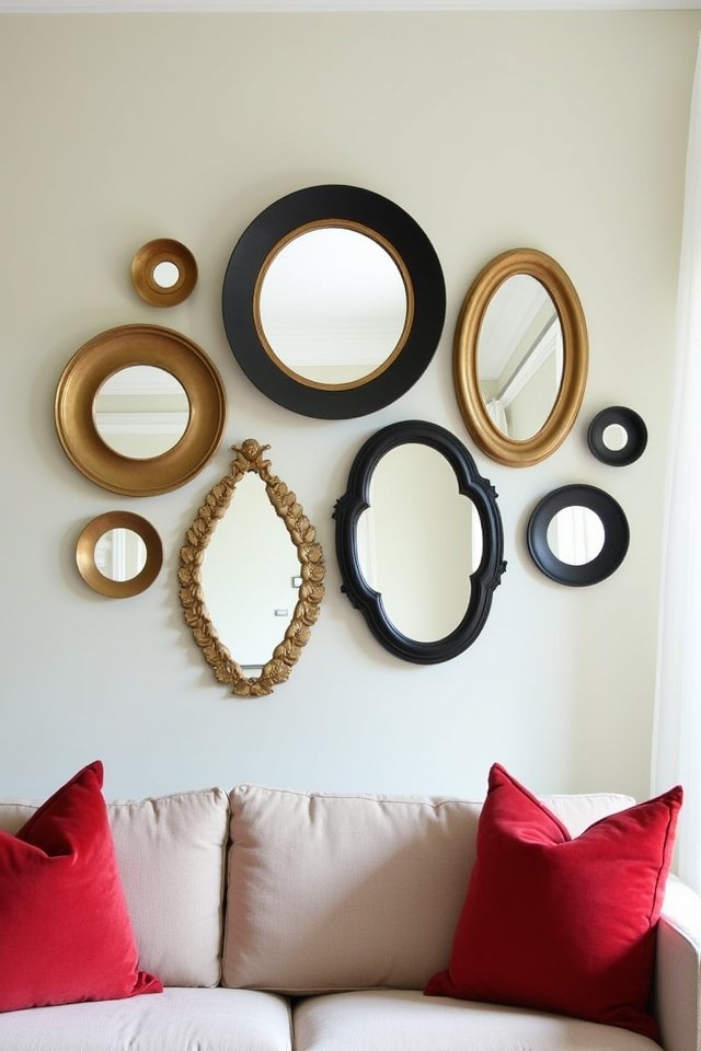 reflective artful wall display