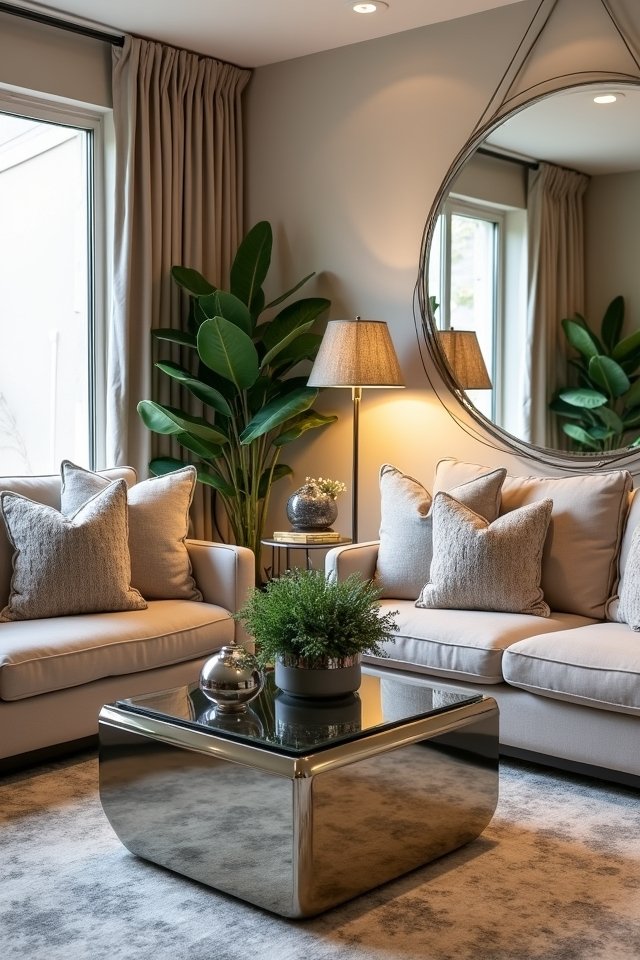 reflective surfaces enhance depth