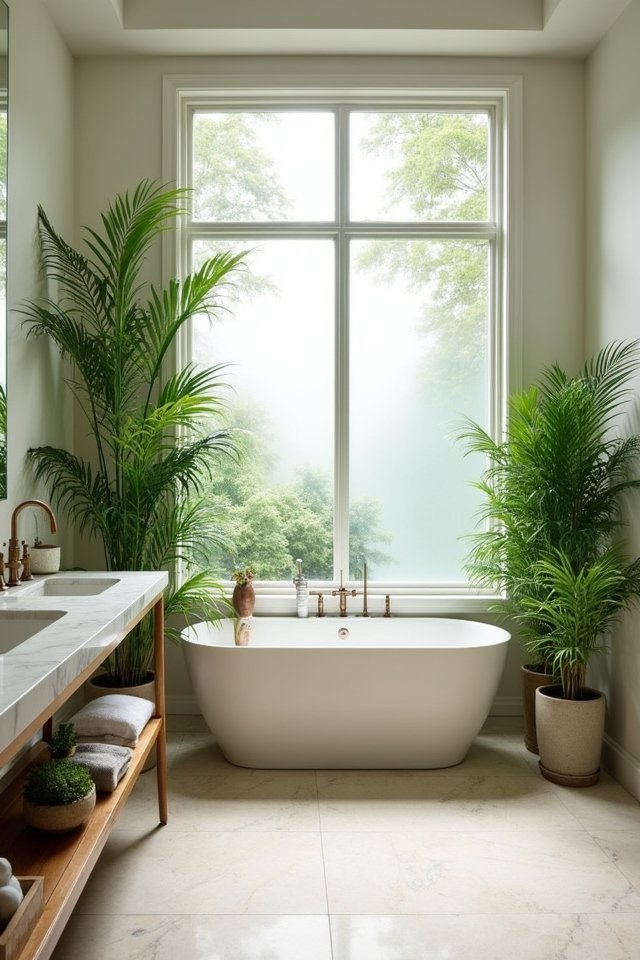 refresh your bathroom greenery