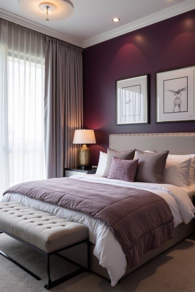 regal plum and silver elegance
