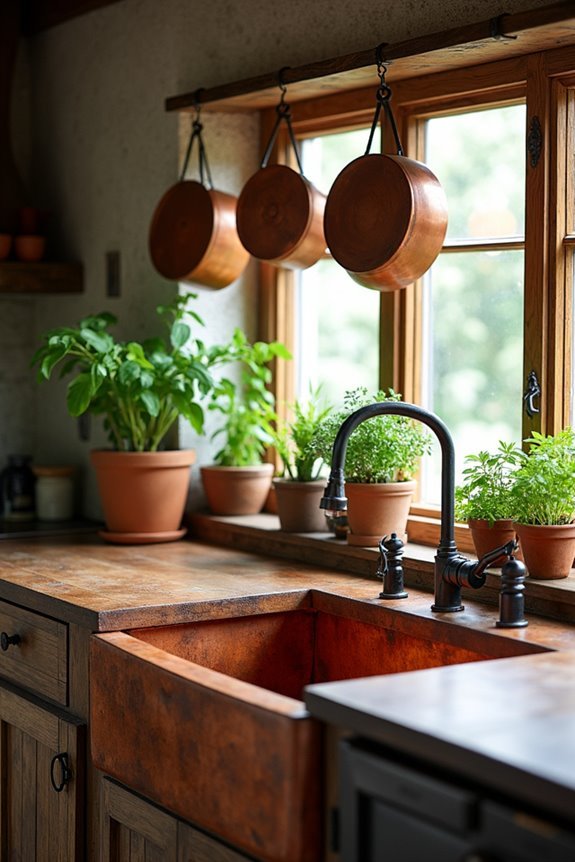 repurposed copper kitchen decor