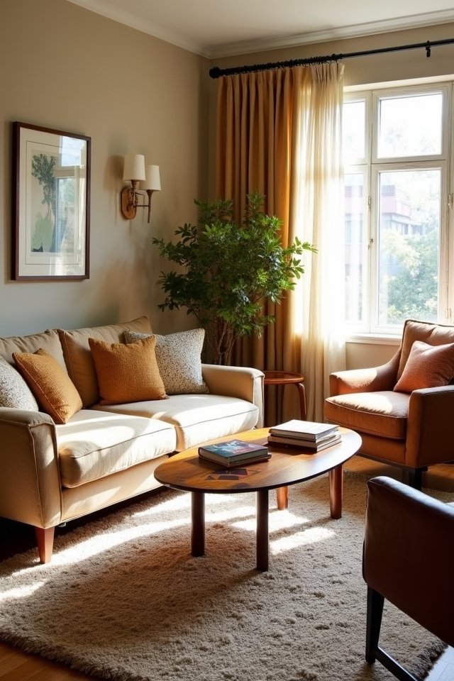retro cozy living room
