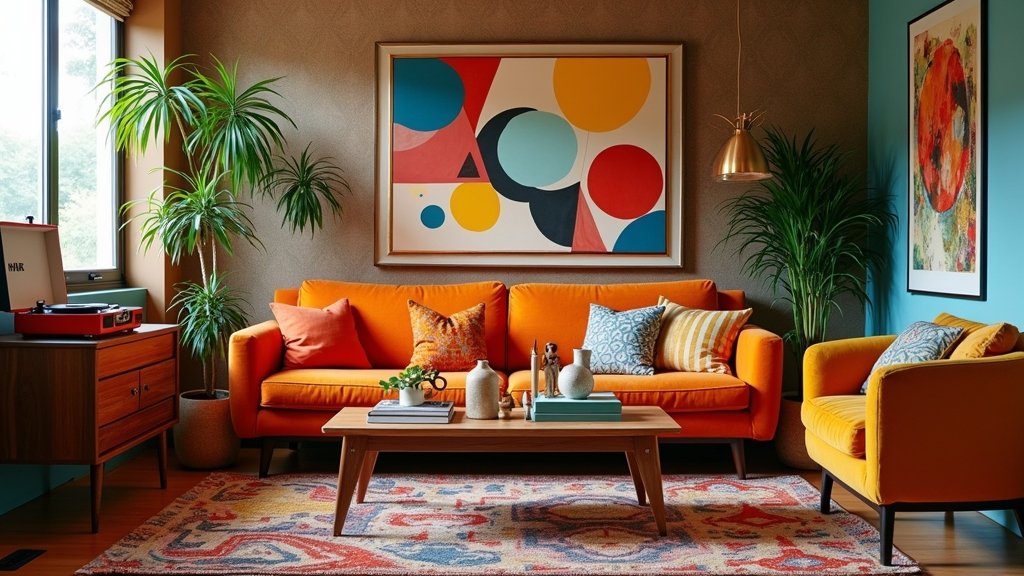 retro living room decor