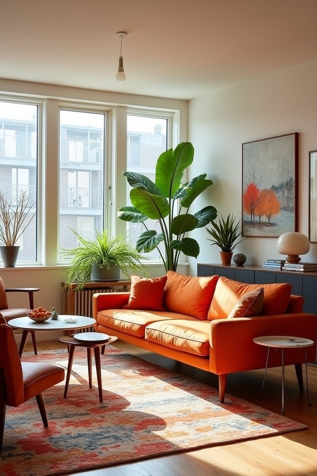 retro modern living room style