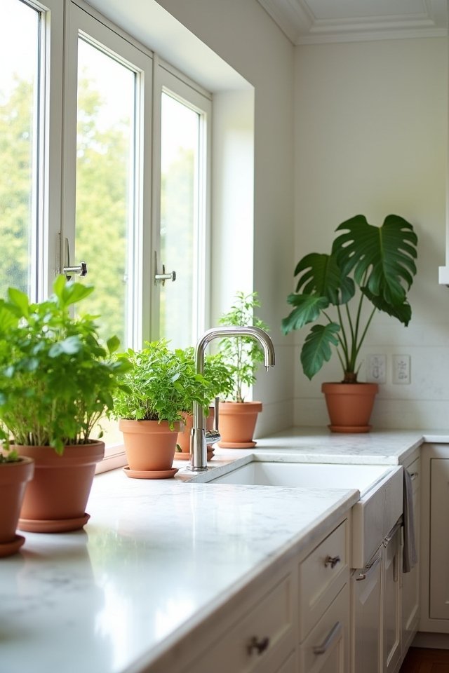 revitalize kitchen with plants