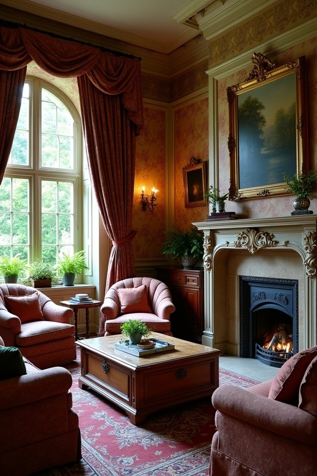 rich tapestries heavy drapery