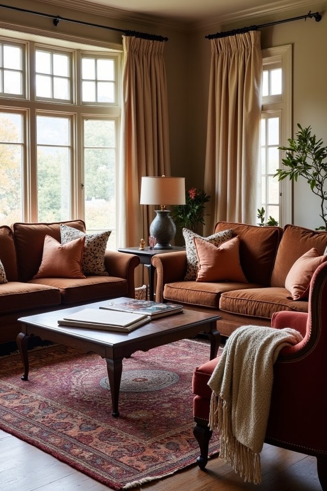 rich textiles create warmth