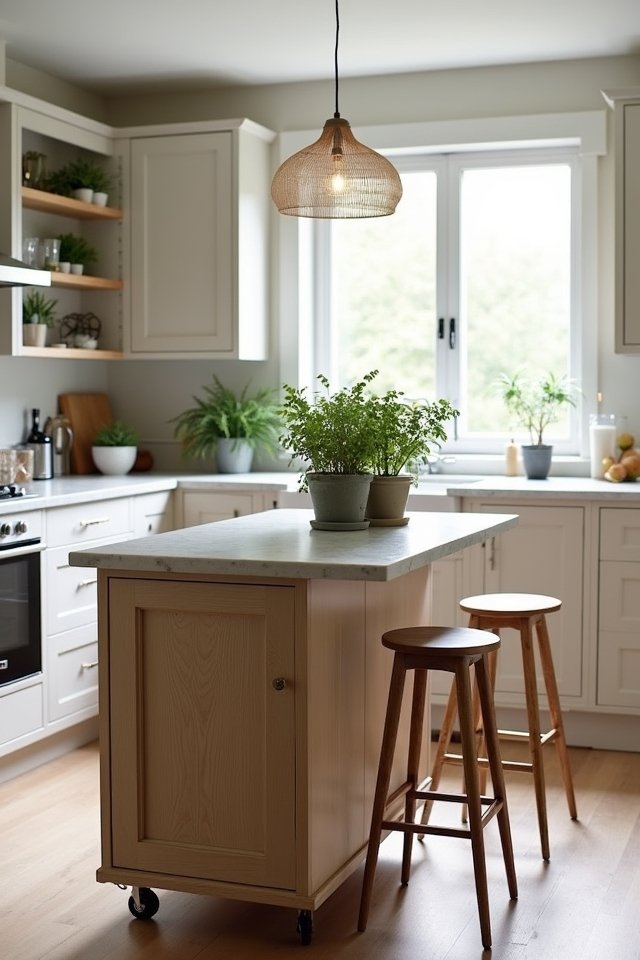 rolling kitchen island functionality