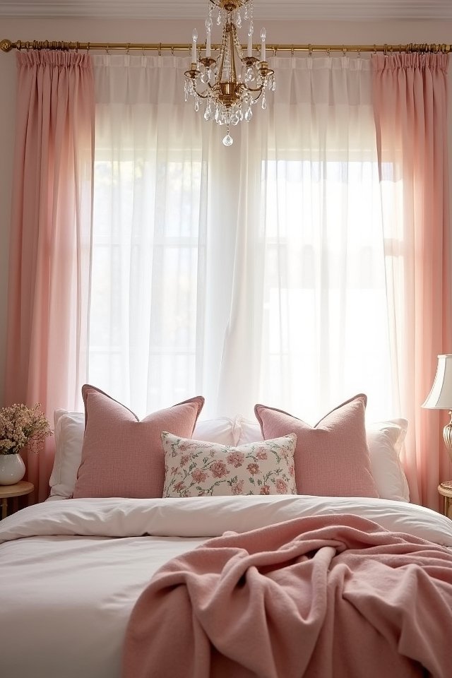 romantic blush curtain elegance