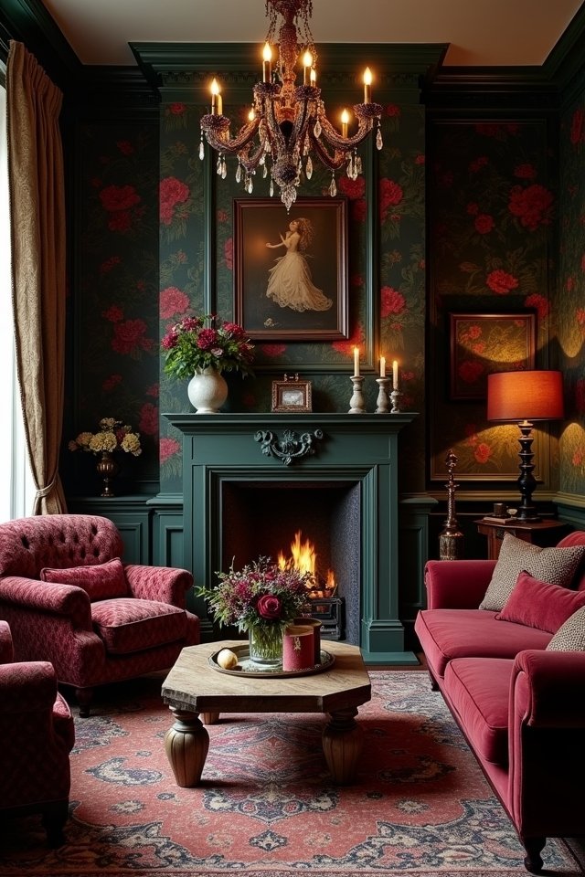 romantic dark floral elegance