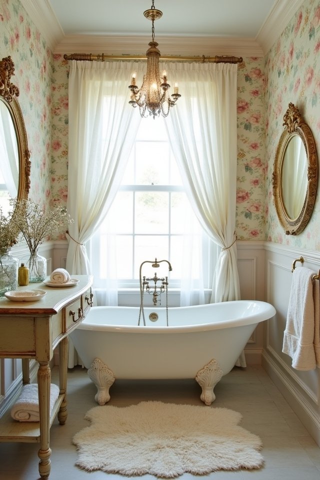 romantic shabby chic bathroom decor