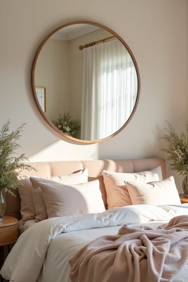 round mirrors enhance relaxation