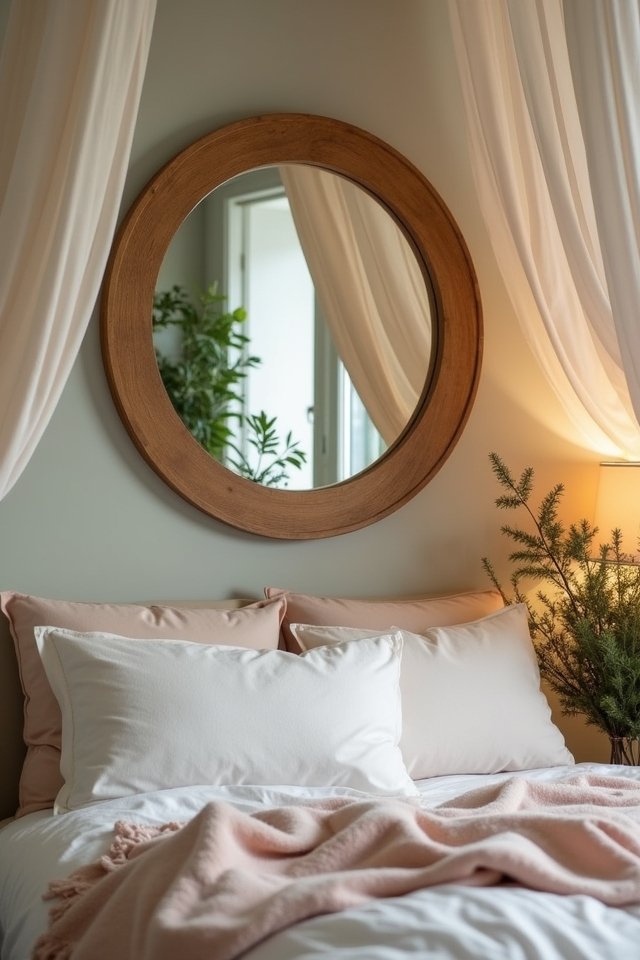 round mirrors enhance serenity