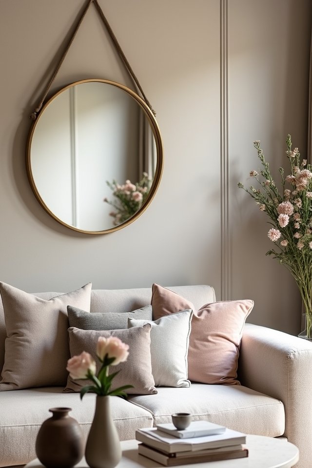 round mirrors enhance tranquility