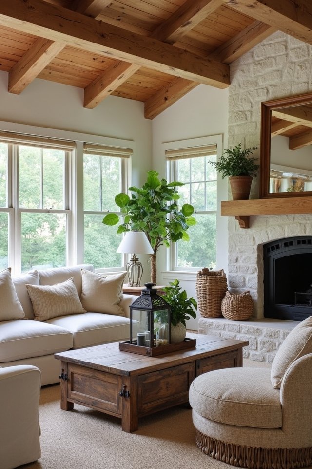 rustic accents for warmth