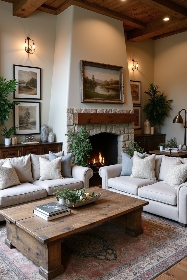 rustic artwork adds character