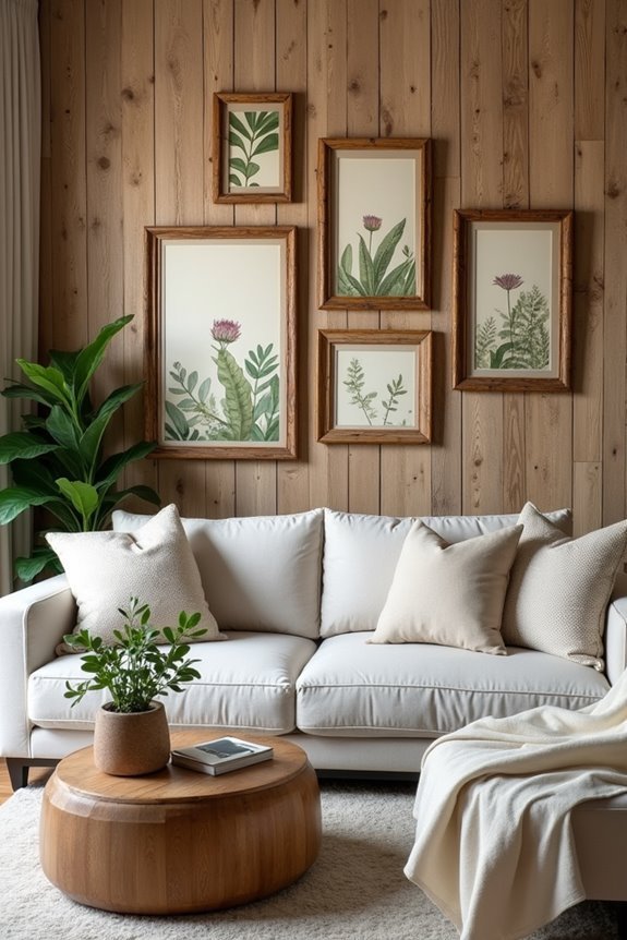 rustic bamboo frame displays