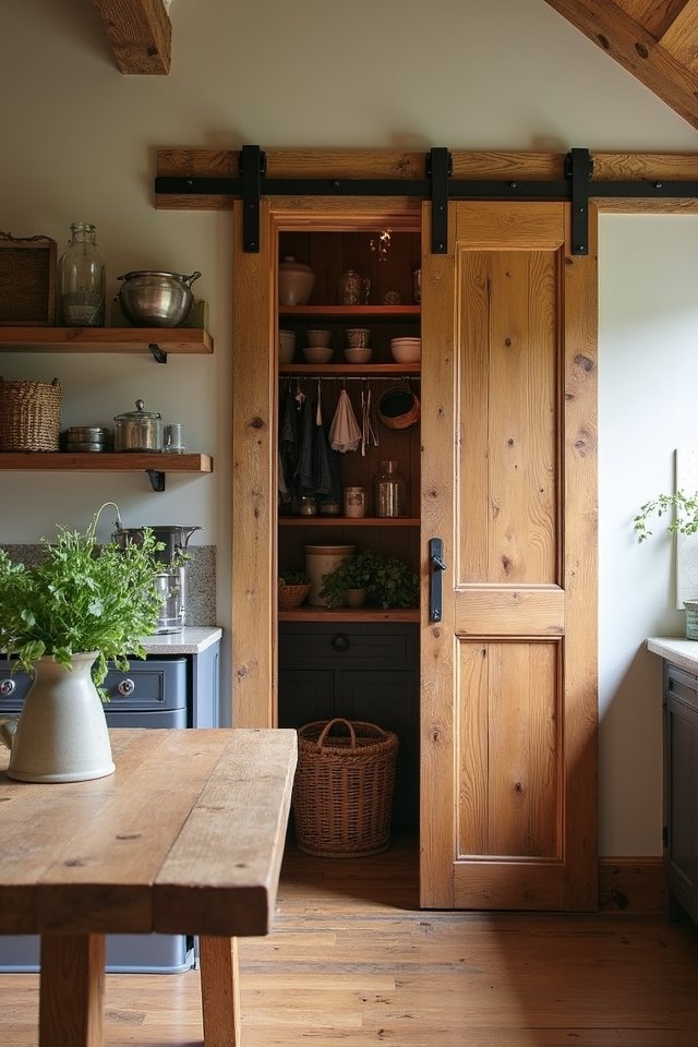 rustic barn doors enhance spaces