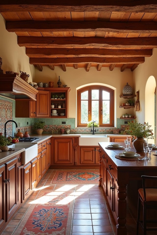 rustic beams create warmth