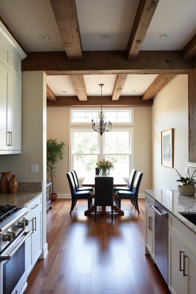 rustic beams enhance charm