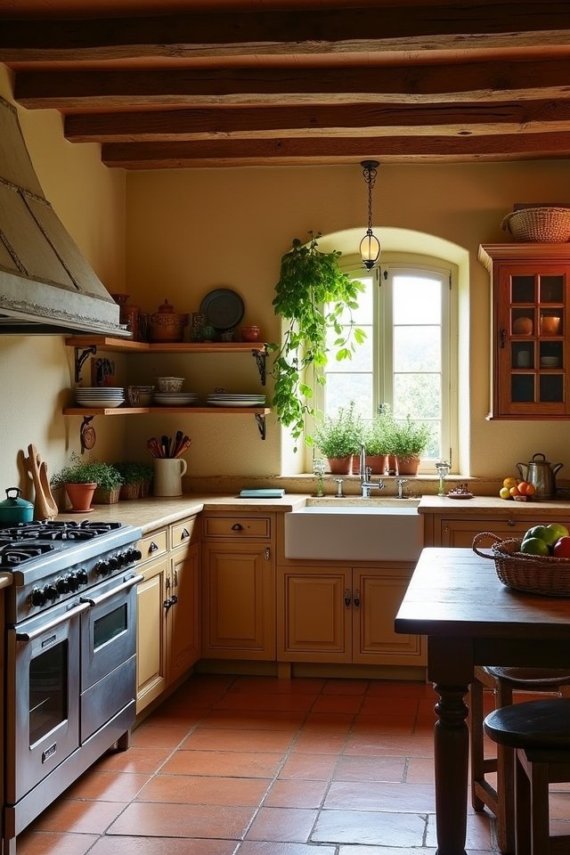 rustic beams enhance coziness