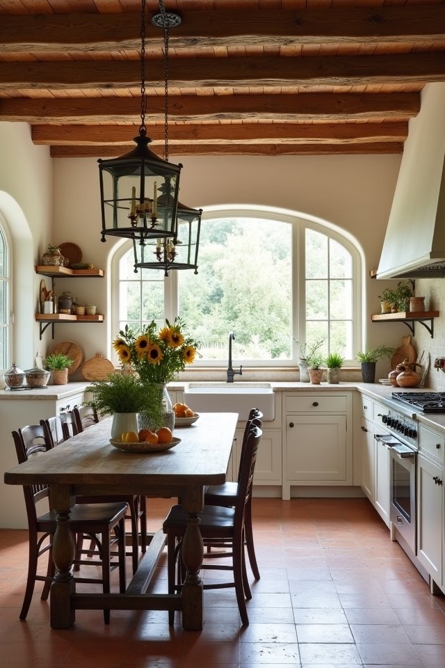 rustic beams warm charm