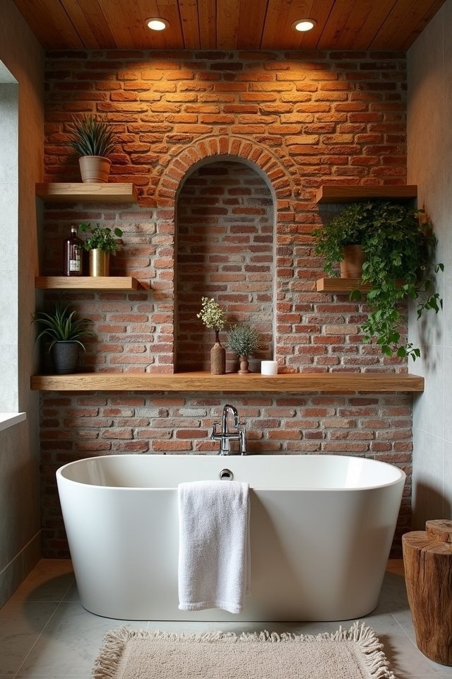 rustic brick wall charm