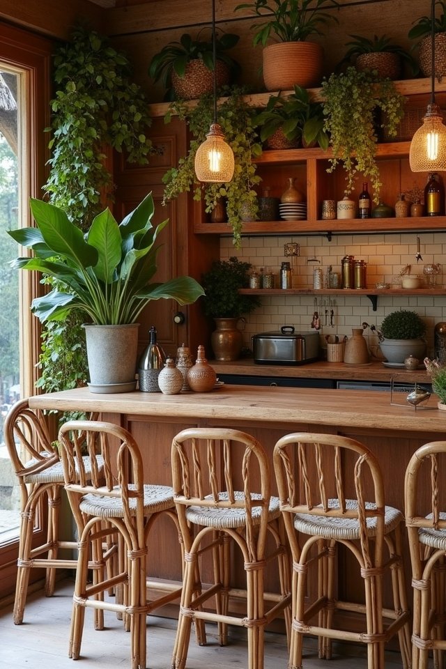 rustic charm breakfast bar