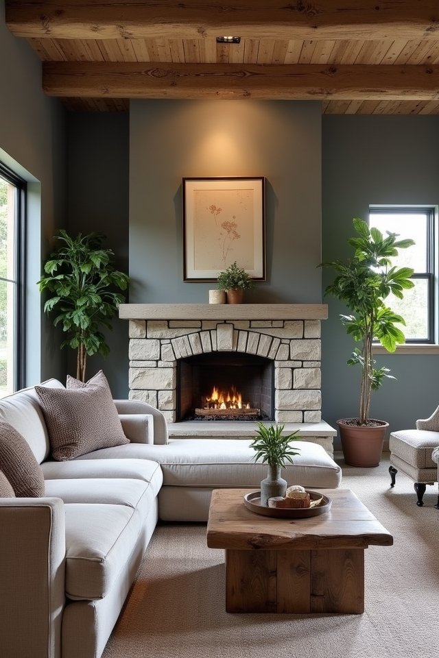 rustic charm enhances warmth