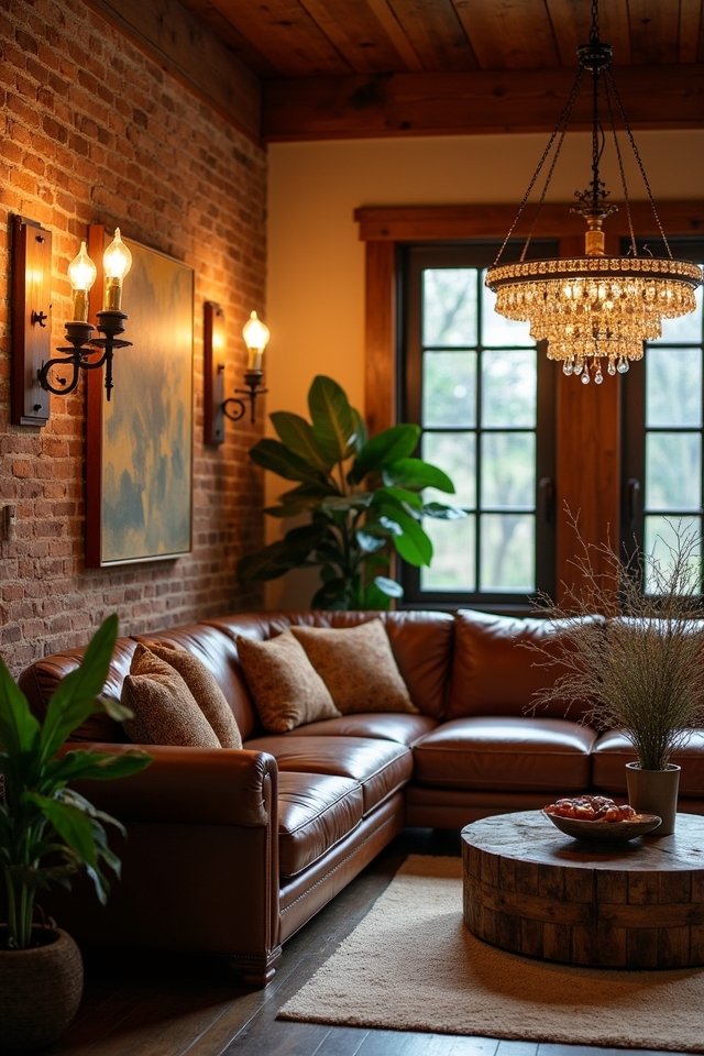 rustic charm through lighting