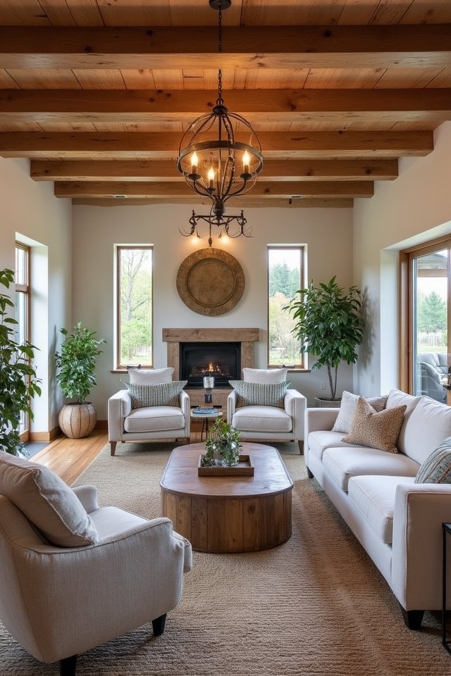 rustic charm through lighting