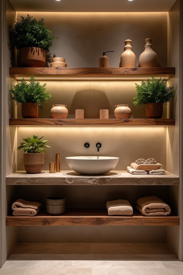 rustic charm through shelving