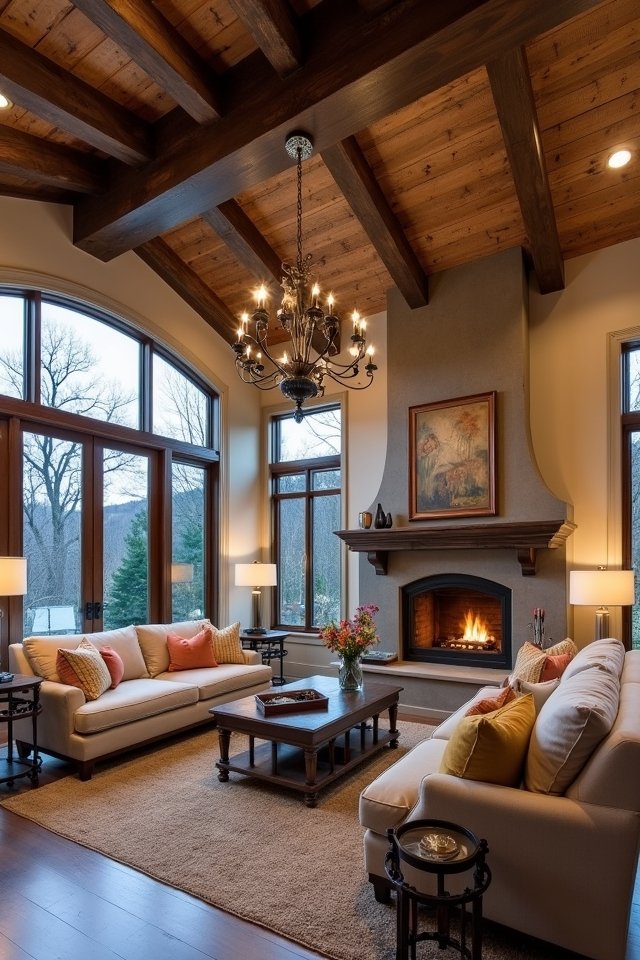 rustic charm with beamed ceilings