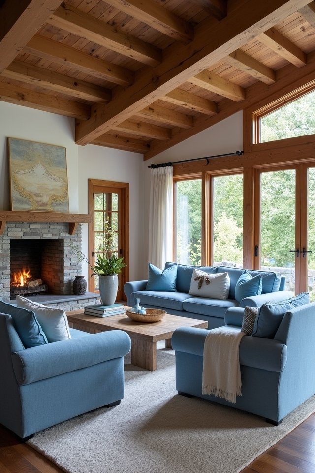 rustic charm with blue