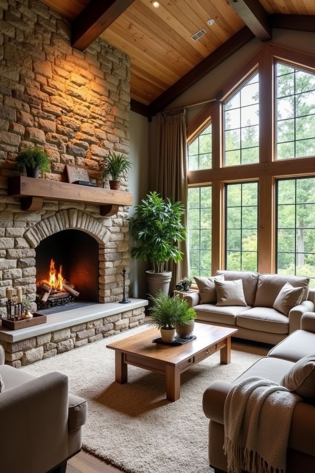 rustic charm with contrast
