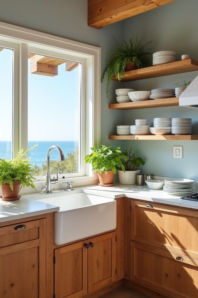 rustic charm with open shelving